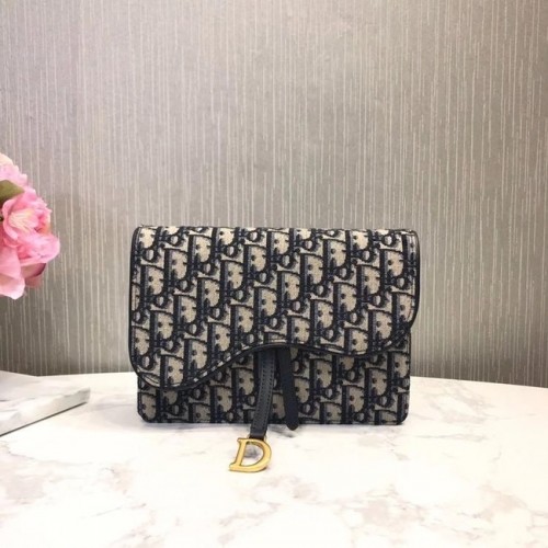 BORSA DA SELLA NANO Jacquard Dior Oblique M447 Blu