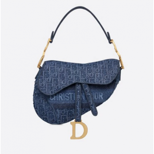 BORSA DIOR SADDLE DENIM TELA M928 blu