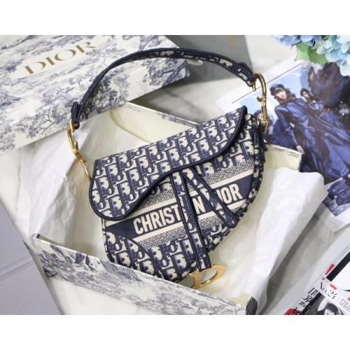 BORSA DIOR SADDLE DENIM TELA M928 blu denim