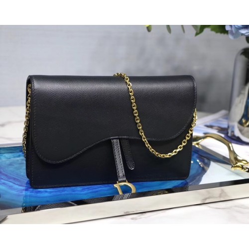 Pochette Dior SADDLE DIOR OBLIQUE Chain S5614 nera