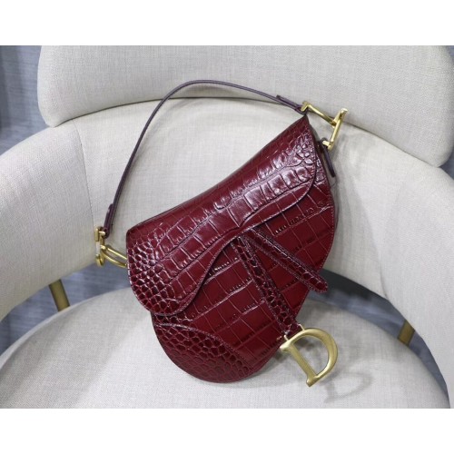Dior BORSA SADDLE SOFT IN VITELLO C9045 Bordeaux