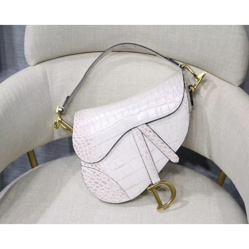 Dior BORSA SADDLE SOFT IN VITELLO C9045 bianca