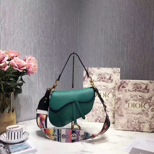 Dior SADDLE-TAS VAN KALFSLEER M0446C verde