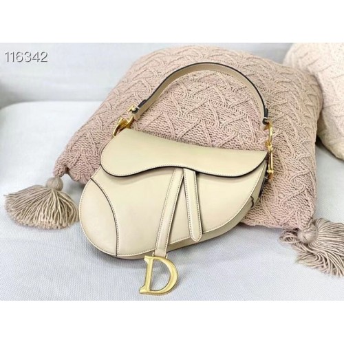 Dior SADDLE-TAS VAN KALFSLEER M0446CW Crema