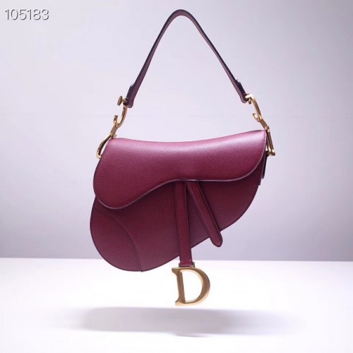Dior SADDLE-TAS VAN KALFSLEER M0446CW Vino