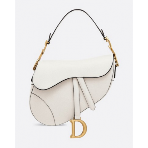 Dior SADDLE-TAS VAN KALFSLEER M0446CW bianco sporco