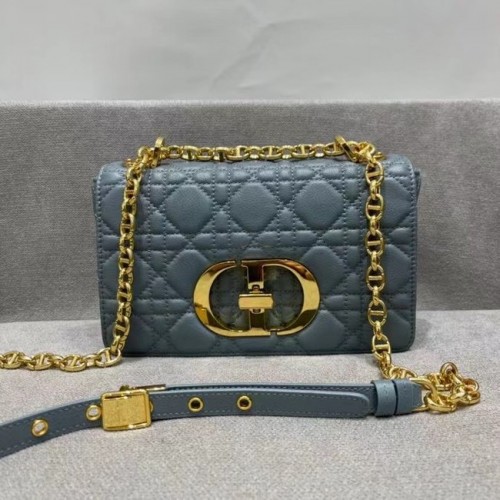 Dior BORSA DIOR CARO PICCOLA Pelle di vitello morbida Cannage M9241 grigia