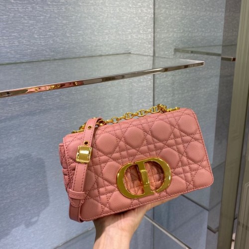 Dior BORSA DIOR CARO PICCOLA Morbida pelle di vitello Cannage M9241 rosa