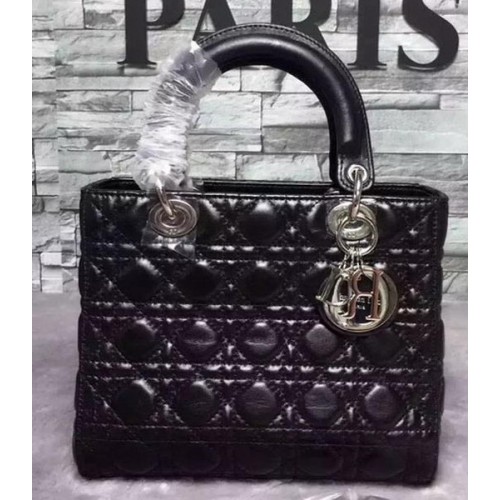 Dior Small Lady Dior Borsa in pelle di montone CD6322 nera