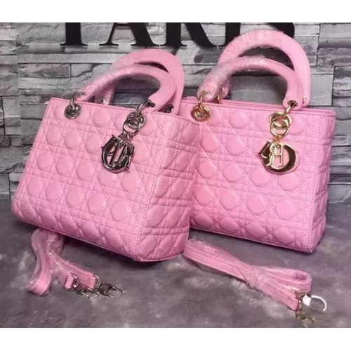 Borsa Dior Small Lady Dior Pelle di montone CD6322 Rosa