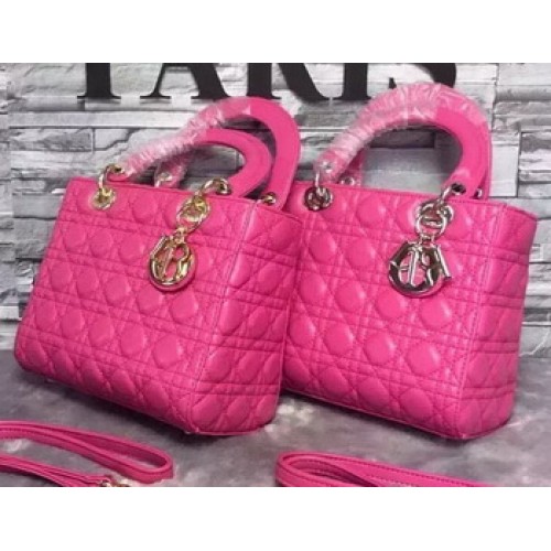 Borsa Dior Small Lady Dior Pelle di montone CD6322 Rosa