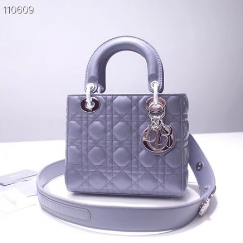 Distintivi portafortuna Dior Borsa tote originale in pelle di pecora A88035 grigio scuro