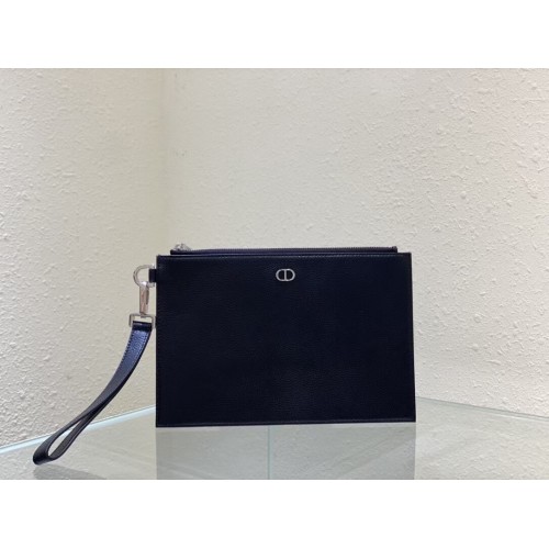 Pochette piccola Dior in pelle di agnello C6113 nera