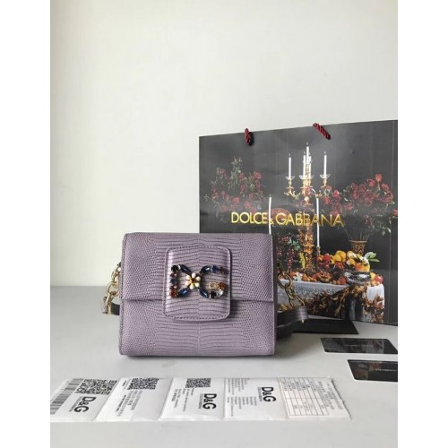 Dolce Gabbana Borsa a tracolla in pelle di vitello 5568 grigia