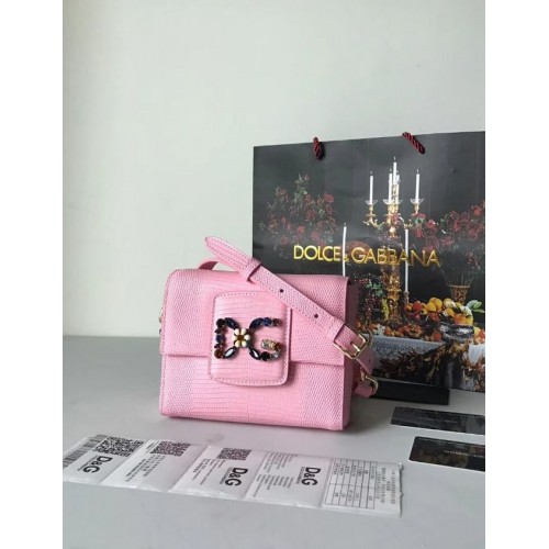 Dolce Gabbana Borsa a tracolla in pelle di vitello 5568 rosa