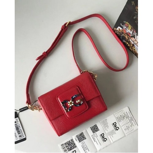 Dolce Gabbana Borsa a tracolla in pelle di vitello 5568 rossa