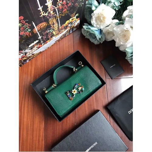 Dolce Gabbana Tote bag in pelle di vitello 1126 verde