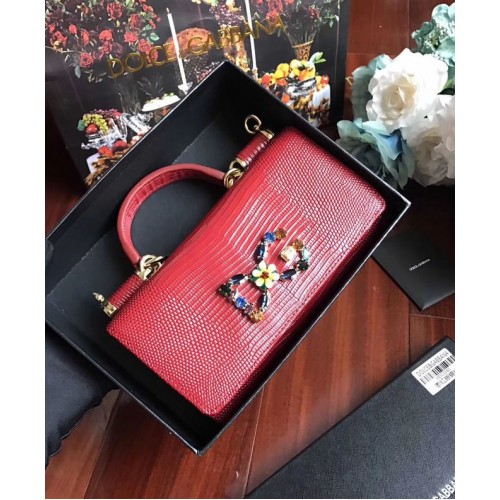 Dolce Gabbana Tote bag in pelle di vitello 1126 rosso