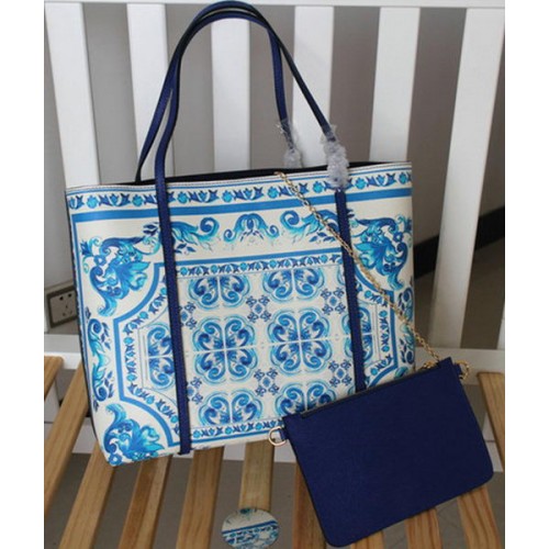 Dolce Gabbana Borsa Media In Pelle Stampa Farfalla DG4161 Blu