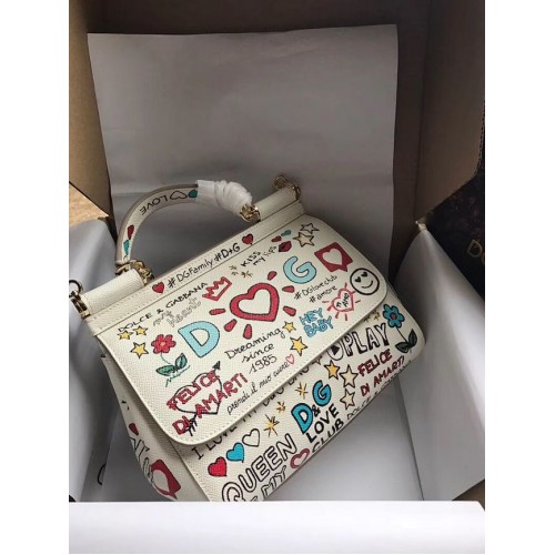 Dolce Gabbana Pelle Originale 4136 Graffiti Bianco