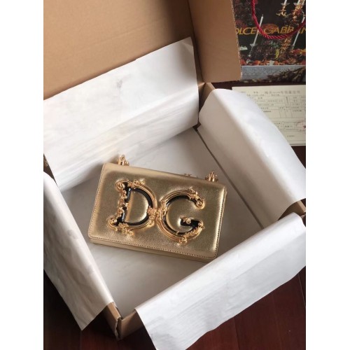 Dolce Gabbana Borsa a tracolla originale in pelle 4006 oro