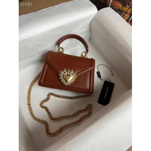 Dolce Gabbana Borsa a Spalla Originale in Pelle 4011 marrone