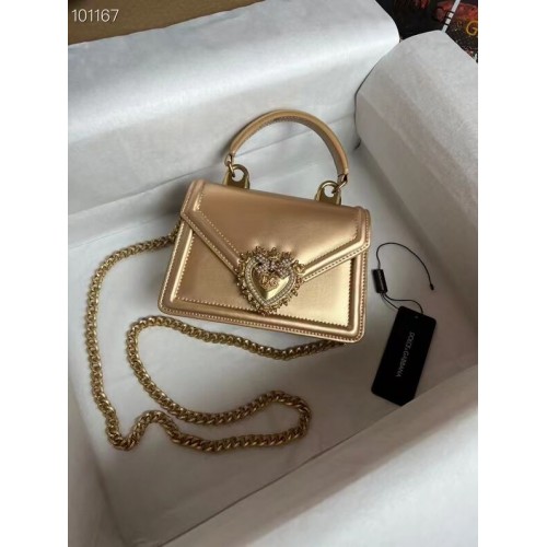 Dolce Gabbana Borsa a Spalla Originale in Pelle 4011 oro