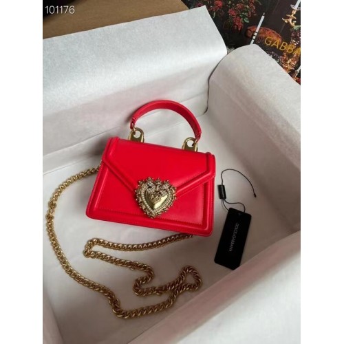 Dolce Gabbana Borsa a Spalla Originale in Pelle 4011 rossa