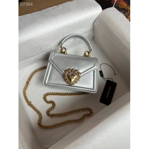 Dolce Gabbana Borsa a Spalla Originale in Pelle 4011 argento