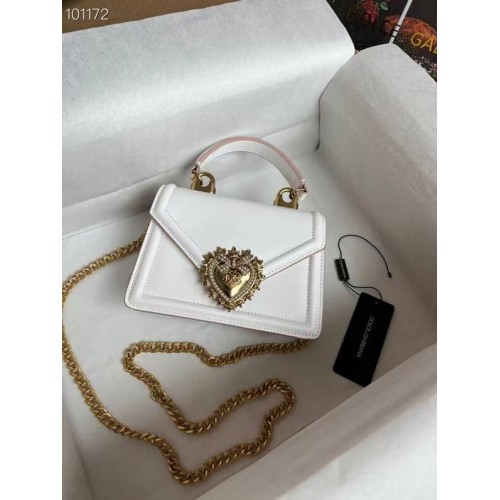Dolce Gabbana Borsa a Spalla Originale in Pelle 4011 bianca