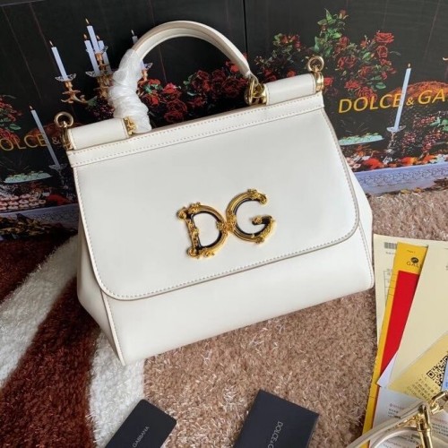 Dolce Gabbana Borsa a tracolla originale in pelle 5157 bianca