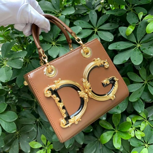 Dolce Gabbana Borsa a tracolla originale in pelle 5158 marrone