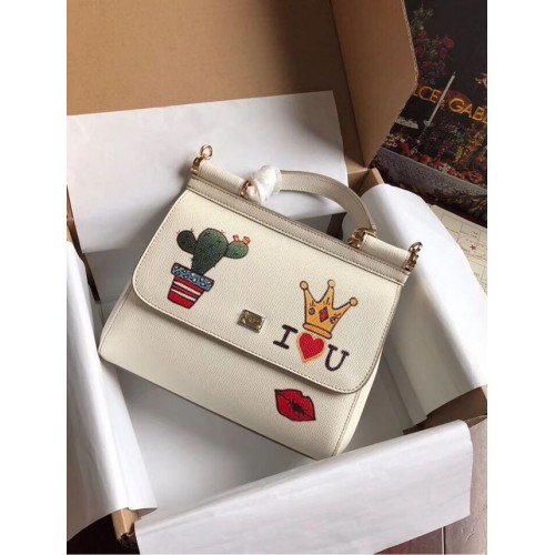 Dolce Gabbana Borsa SICILY Pelle di Vitello 4136 bianca