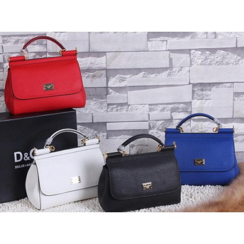 Dolce Gabbana SICILIA Borse tote in pelle Litchi BB4136