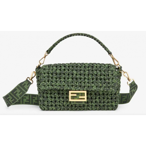 FENDI BAGUETTE Borsa in tessuto jacquard intrecciato 8BR600A