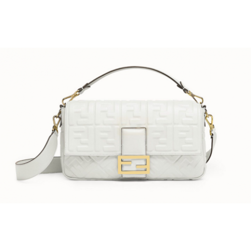 FENDI BAGUETTE Mini Borsa a Spalla 8BS017 bianca