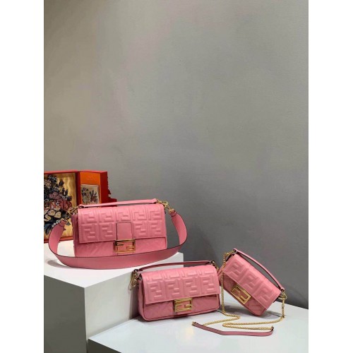 FENDI BAGUETTE Borsa a Spalla grande 8BR771A Rosa