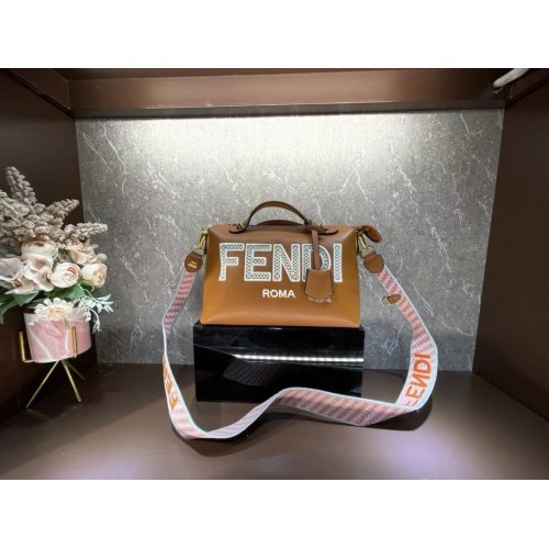 FENDI Borsa In Paglia Intrecciata F6535 Cammello