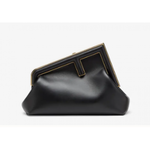 FENDI FIRST SMALL Borsa in pelle nera 8BP129A