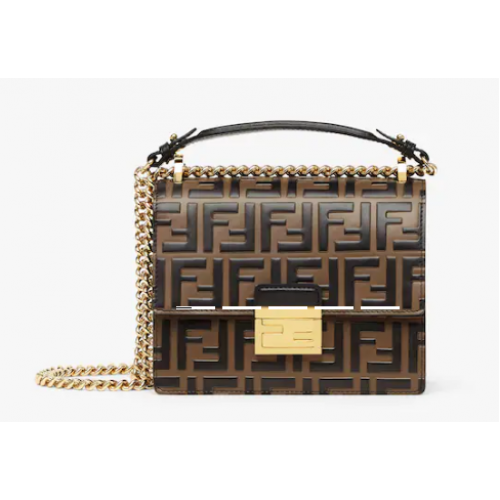 FENDI Kan I Borsa in pelle nera 8M0417 nera