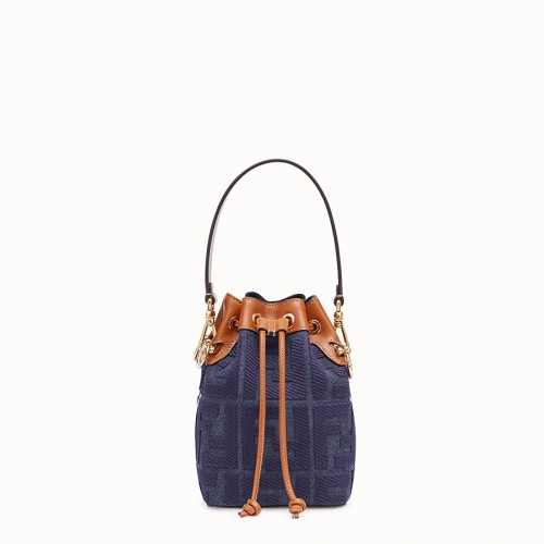 FENDI MON TRESOR Borsa mini in tela blu 8BS010