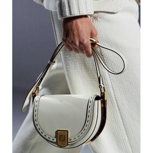 FENDI MOONLIGHT borsa in pelle 8BT346A Bianco