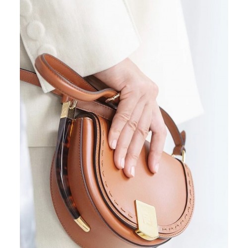 FENDI MOONLIGHT borsa in pelle 8BT346A marrone