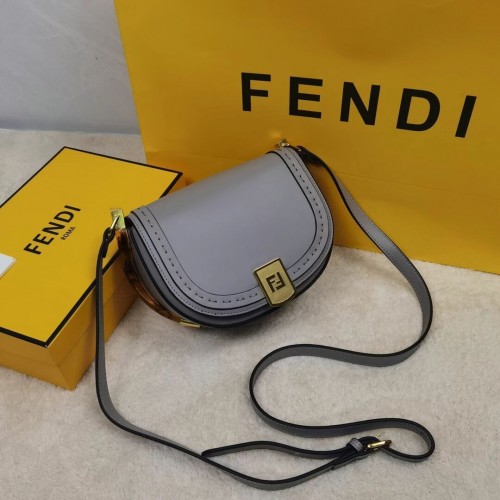 FENDI MOONLIGHT borsa in pelle 8BT346A grigia