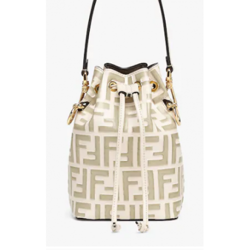Borsa mini FENDI Mon Tresor in pelle 8BS010 Beige
