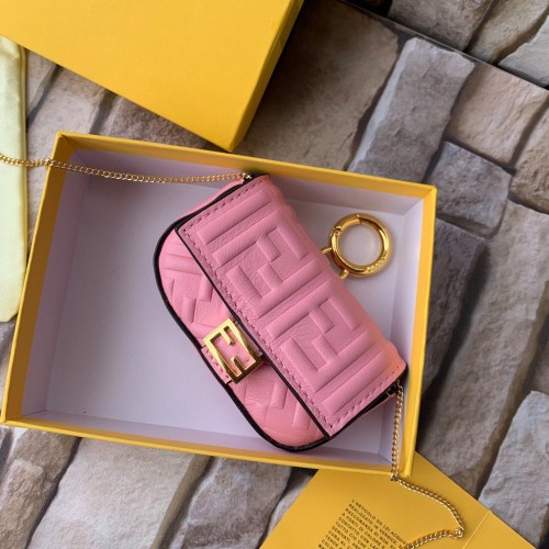 FENDI NANO BAGUETTE CHARM nappa nappa 7AR844 Rosa