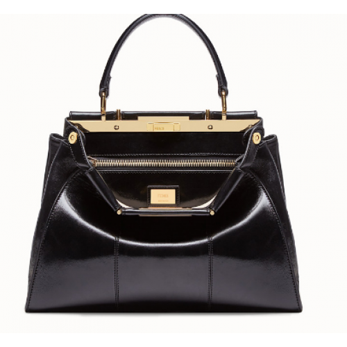 FENDI PEEKABOO ICONIC Borsa in pelle nera F0837