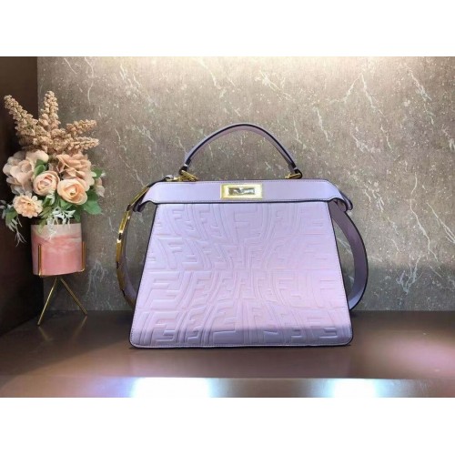 FENDI PEEKABOO ICONIC ESSENTIALLY borsa in pelle F1519 Lavanda