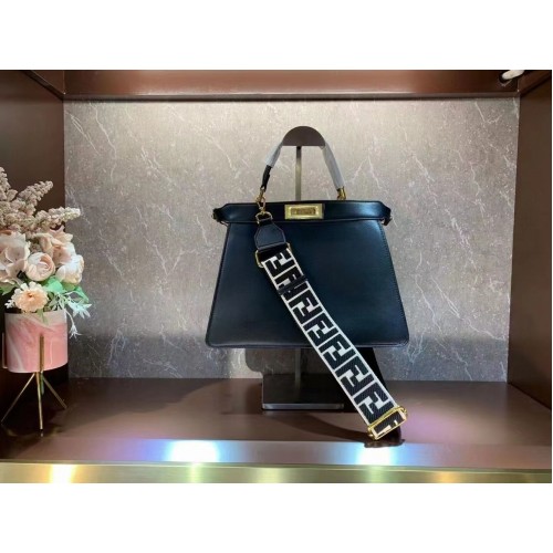 FENDI PEEKABOO ISEEU Borsa Media in Pelle Originale F1688 Nera