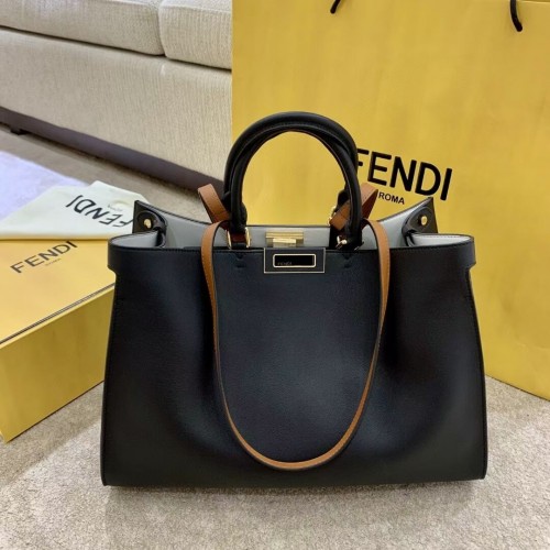 FENDI PEEKABOO X-TOTE borsa in pelle F1527 nera